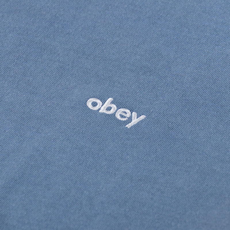Obey Lowercase Pigment T Shirt Coronet Blue-2