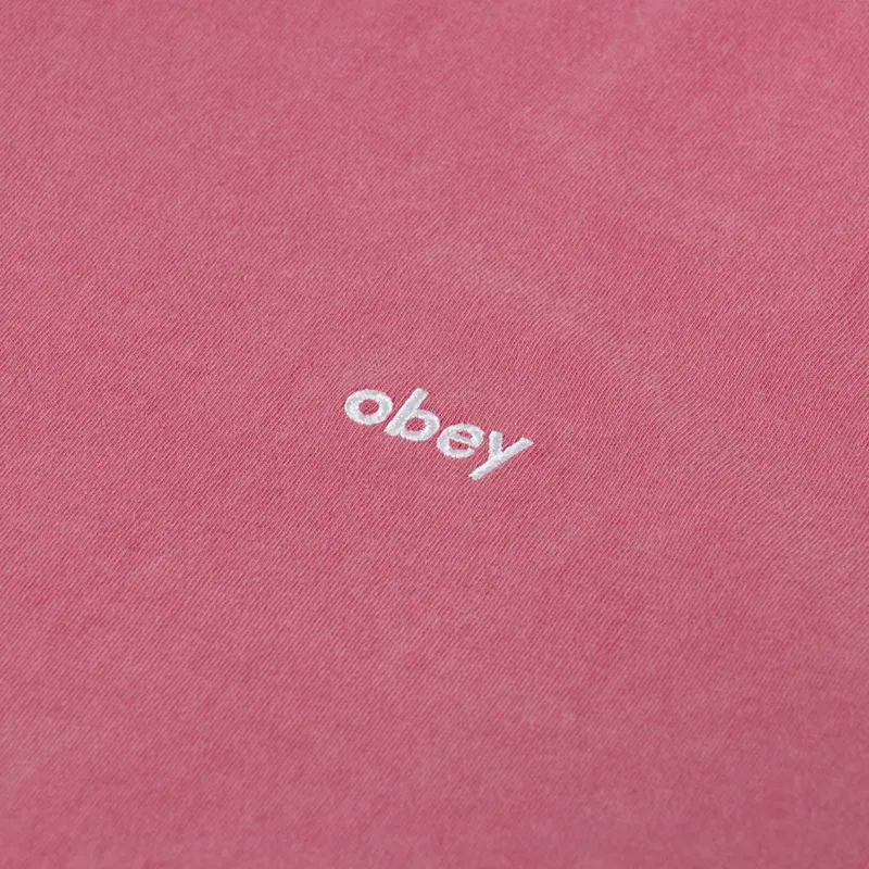 Obey Lowercase Pigment T Shirt Mineral Red-2