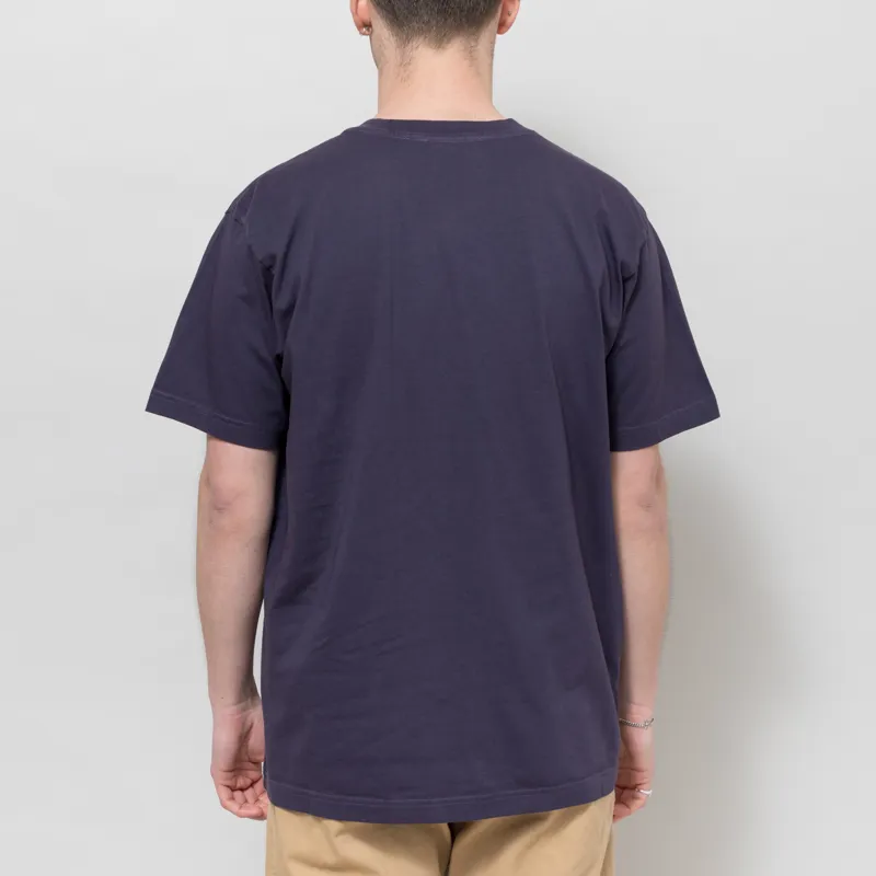 Obey Collegiate Pigment T Shirt Purple Velvet-1