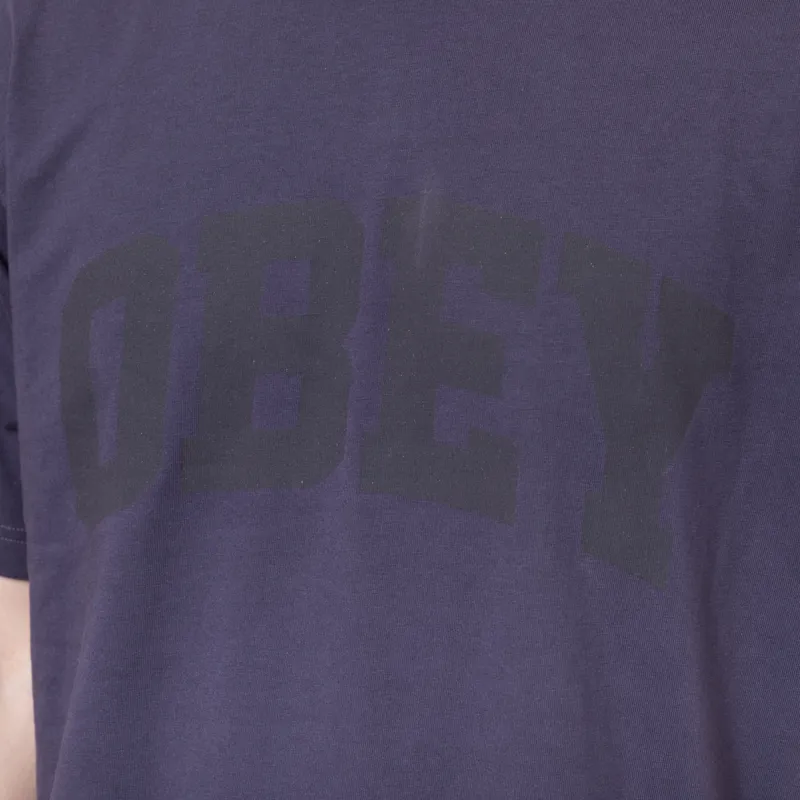 Obey Collegiate Pigment T Shirt Purple Velvet-4