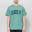 Obey Collegiate Pigment T Shirt Rain Forest