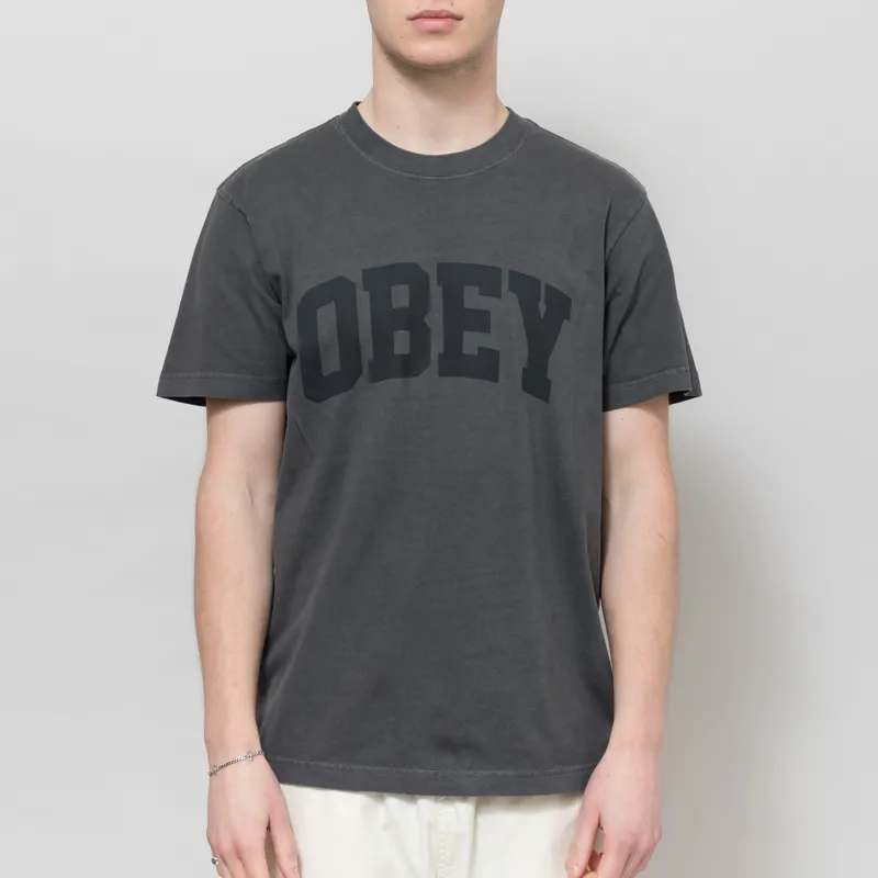 Obey Collegiate Pigment T Shirt Stretch Limo