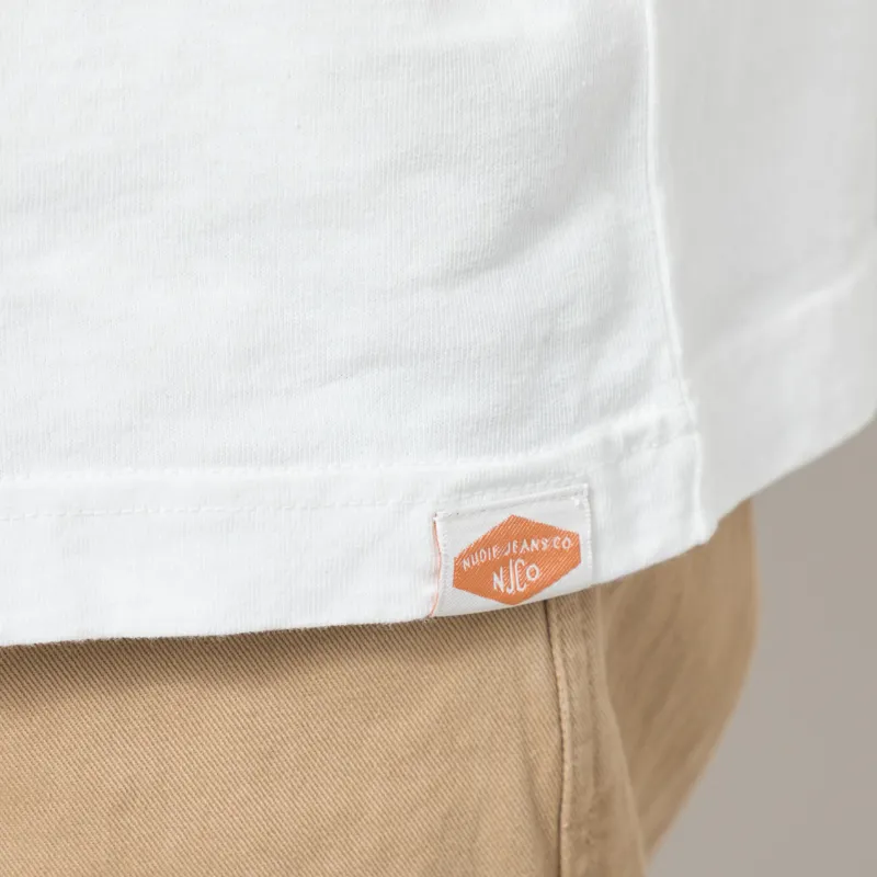 Nudie Jeans Uno Everyday T Shirt Chalk White-4