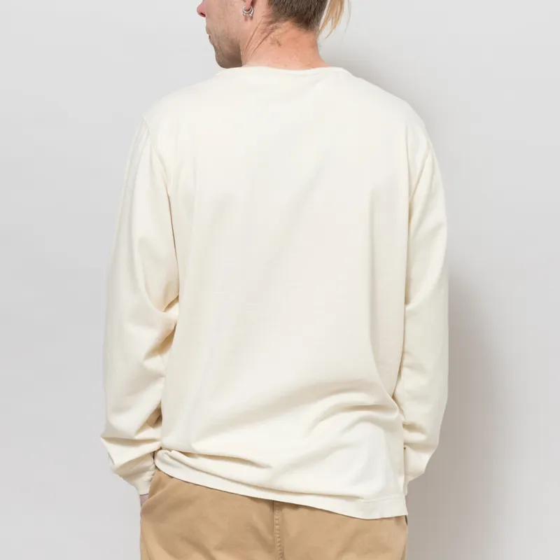 Nudie Jeans Long Sleeve Henley Ecru-2