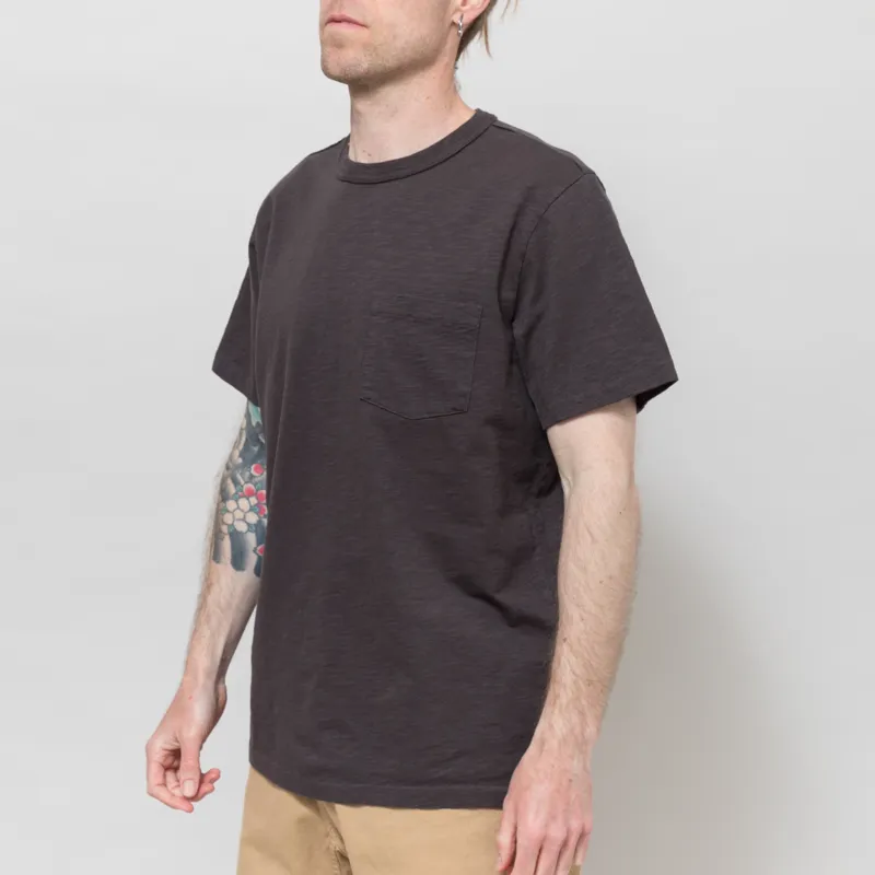 Nudie Jeans Roy Heavy Slub T Shirt Anthracite-1
