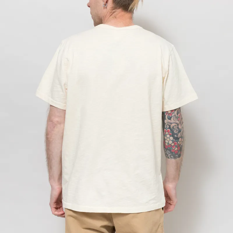 Nudie Jeans Roy Heavy Slub T Shirt Ecru-2