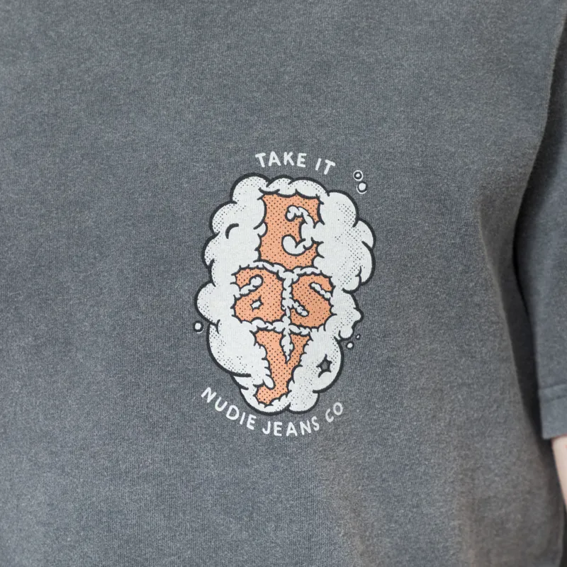 Nudie Jeans Roy T Shirt Easy Cloud Anthracite-5