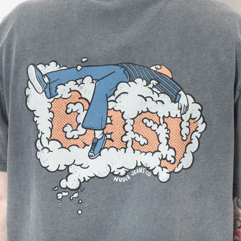 Nudie Jeans Roy T Shirt Easy Cloud Anthracite-4