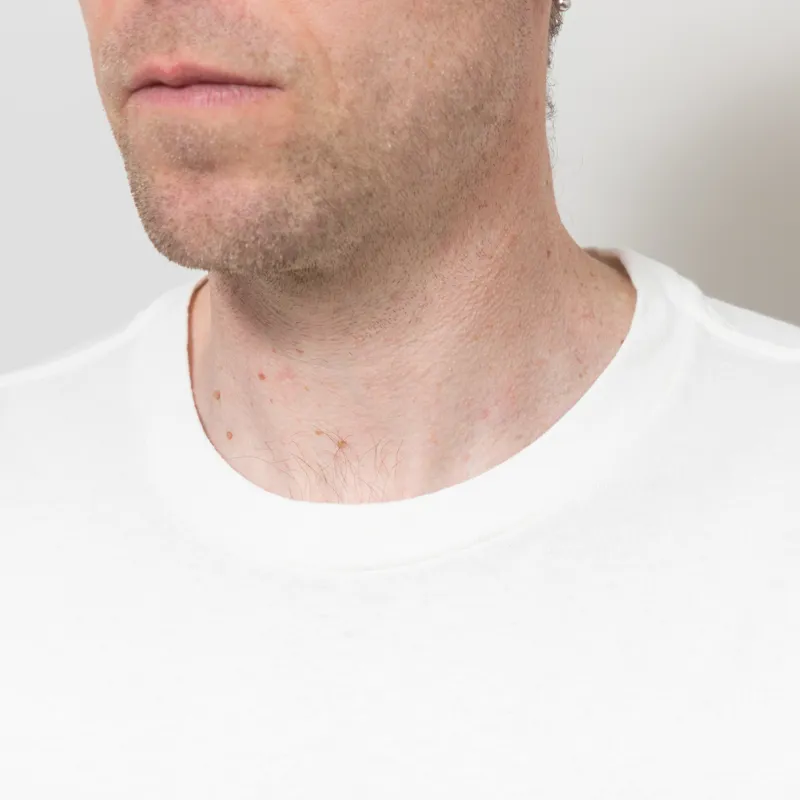 Nudie Jeans Roy T Shirt NJCO Pin Chalk White-3