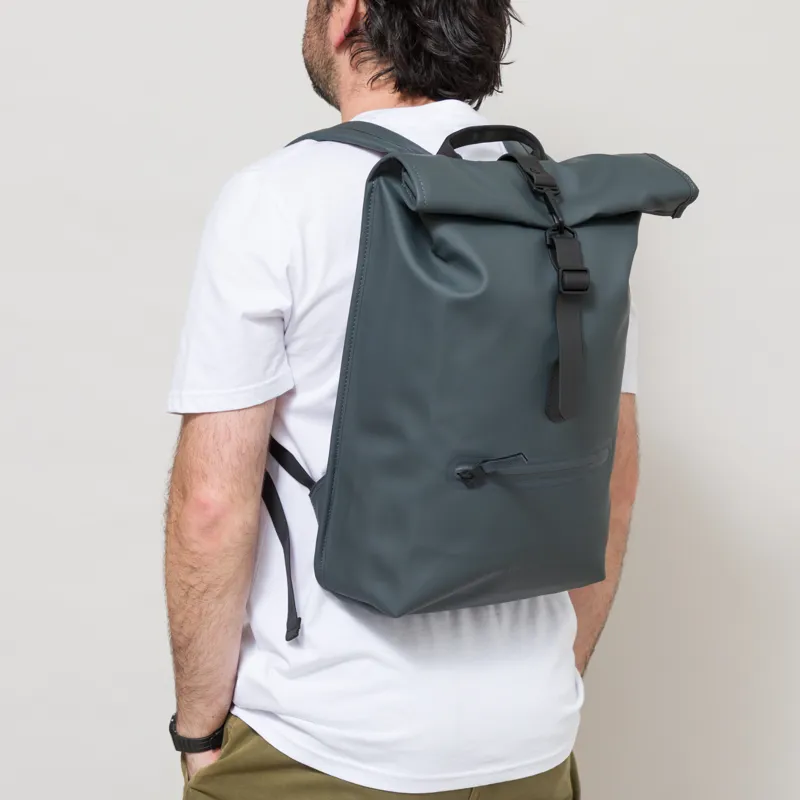 Rains Rolltop Rucksack Dark Grey-2