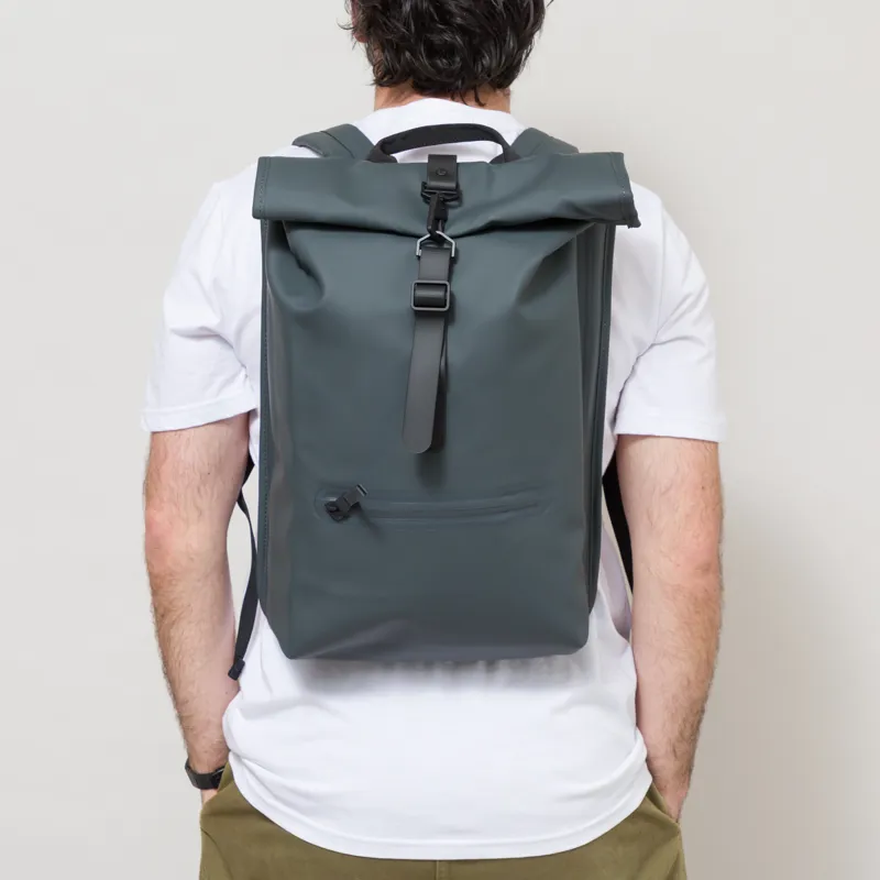 Rains Rolltop Rucksack Dark Grey