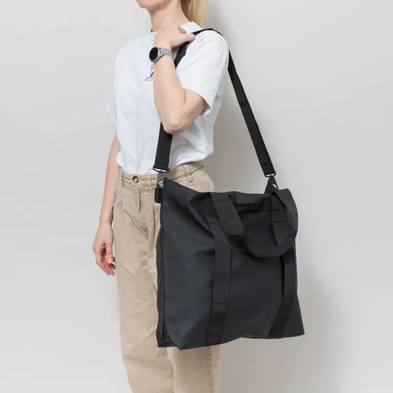 Rains Womens Tote Bag Black-4