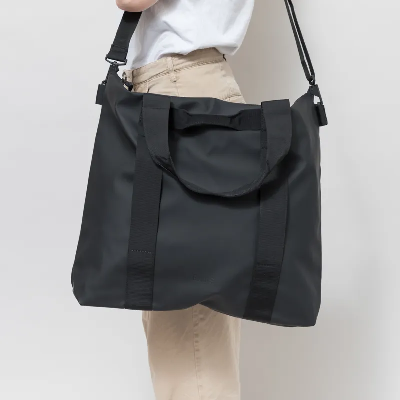 Rains Womens Tote Bag Black-6