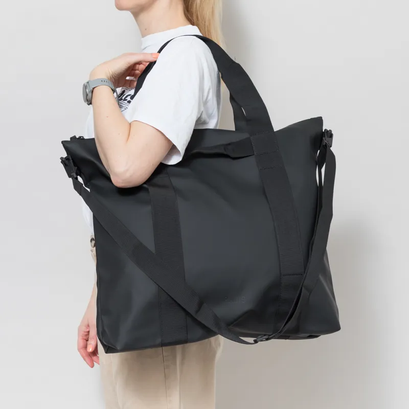 Rains Womens Tote Bag Black-5