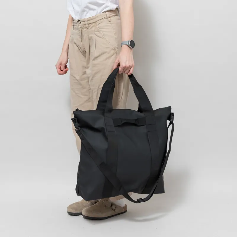 Rains Womens Tote Bag Black-1