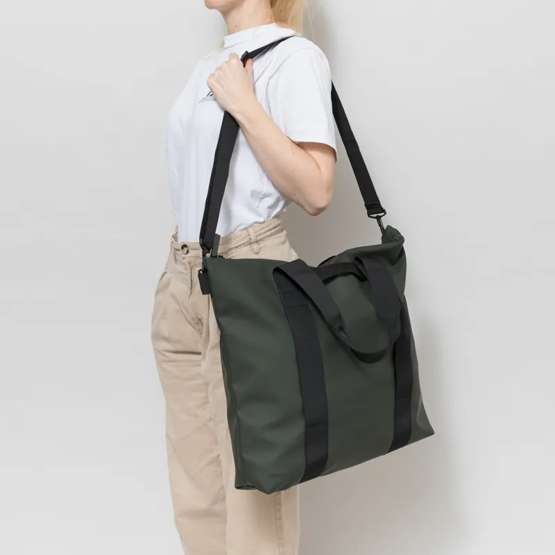 Rains Womens Tote Bag Green-2