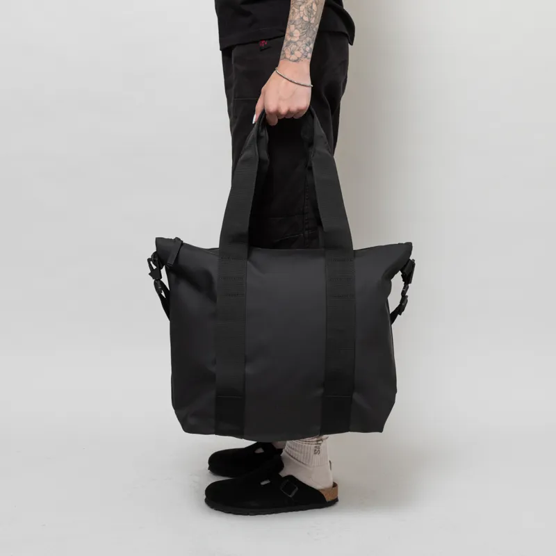 Rains Womens Tote Bag Mini Black