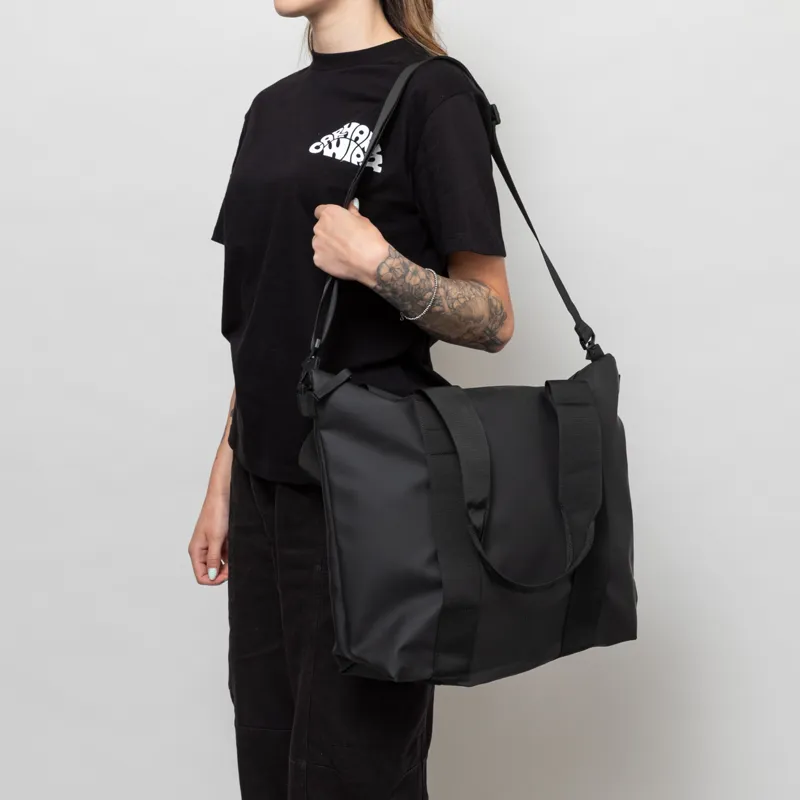 Rains Womens Tote Bag Mini Black-5