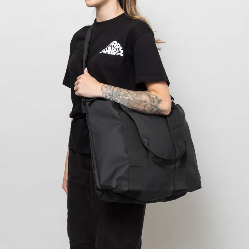 Rains Womens Tote Bag Mini Black-4