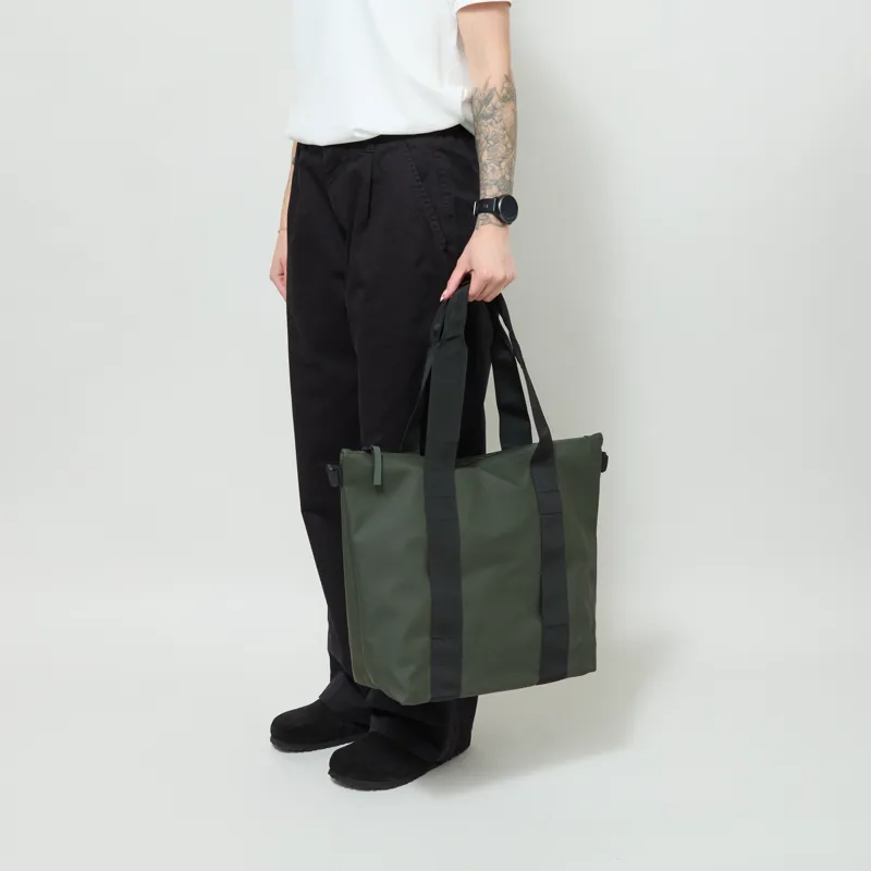 Rains Womens Tote Bag Mini Green