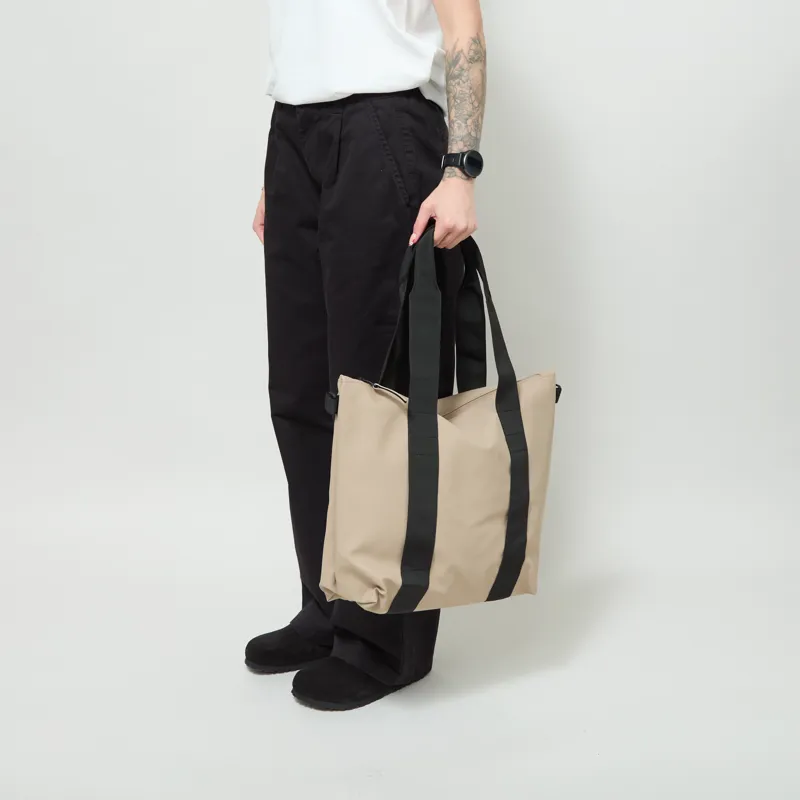 Rains Womens Tote Bag Mini Beige