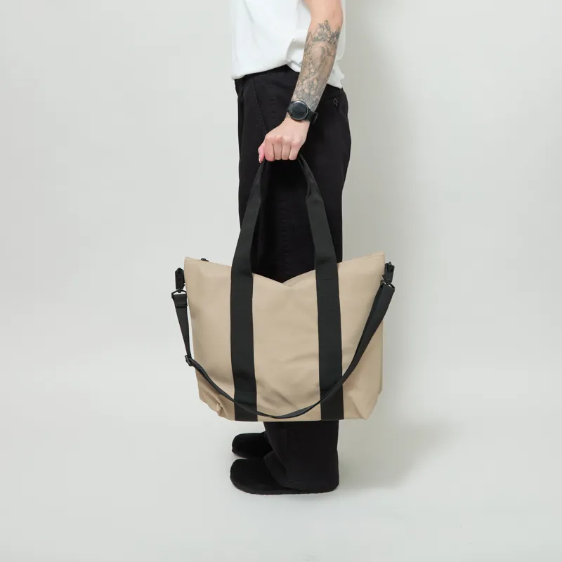 Rains Womens Tote Bag Mini Beige-2