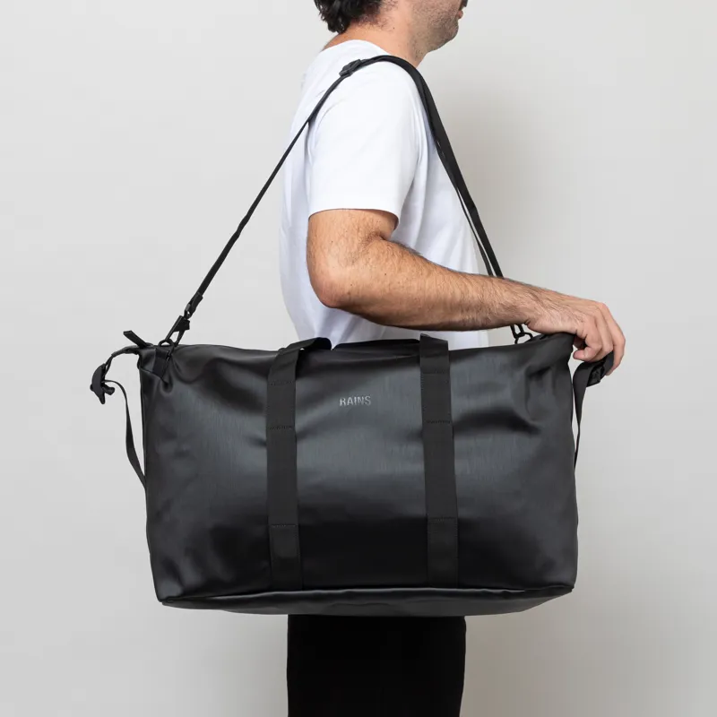 Rains Hilo Weekend Bag Black Grain