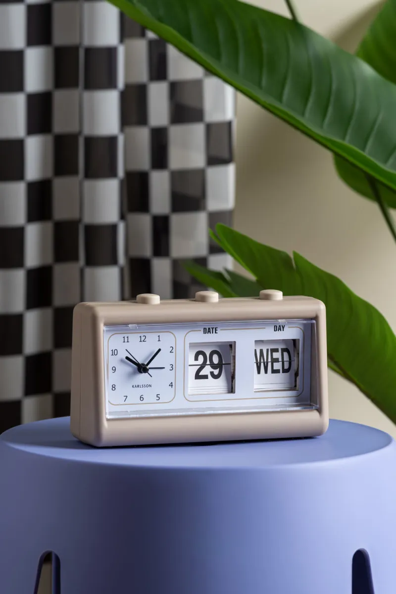 Karlsson Alarm Clock Data Flip Dark Grey-5
