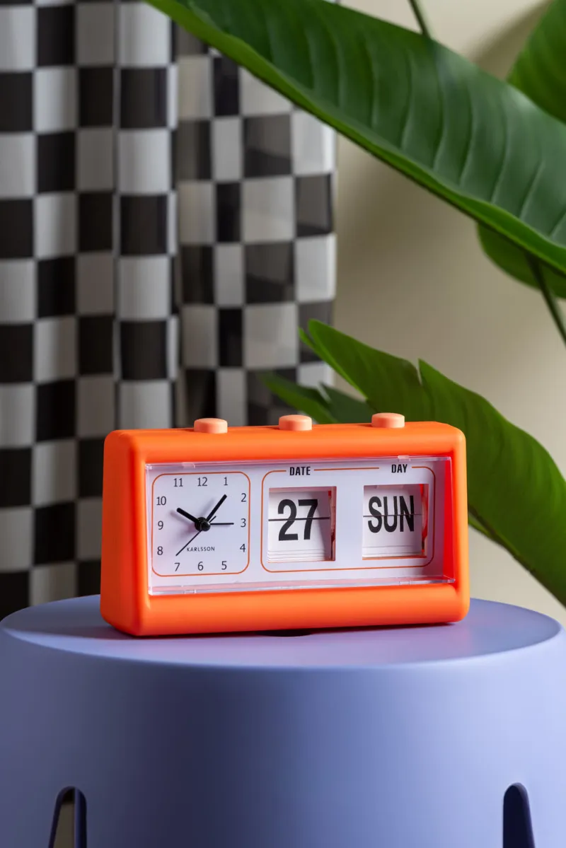 Karlsson Alarm Clock Data Flip Bright Orange-6