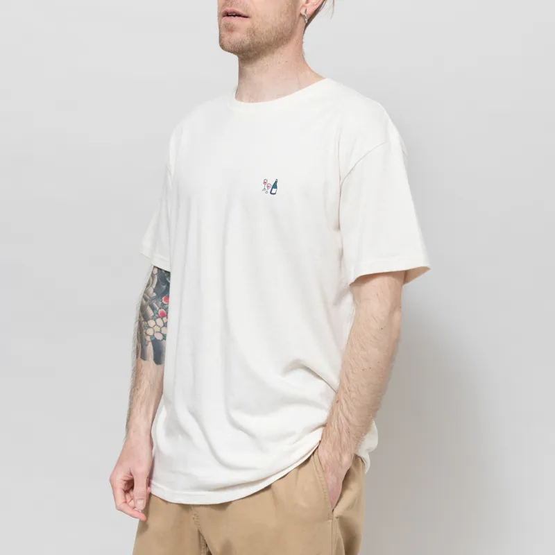 Revolution Application T Shirt Off White Melange-1