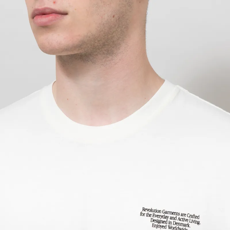 Revolution Vintage Printed T Shirt Off White-2