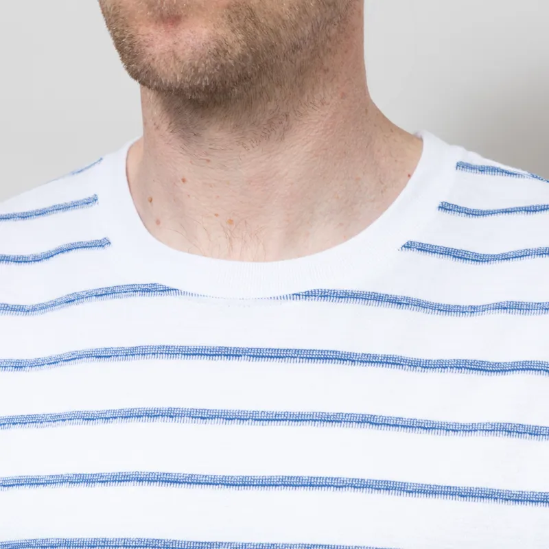 Revolution Loose Stripe T Shirt White-2