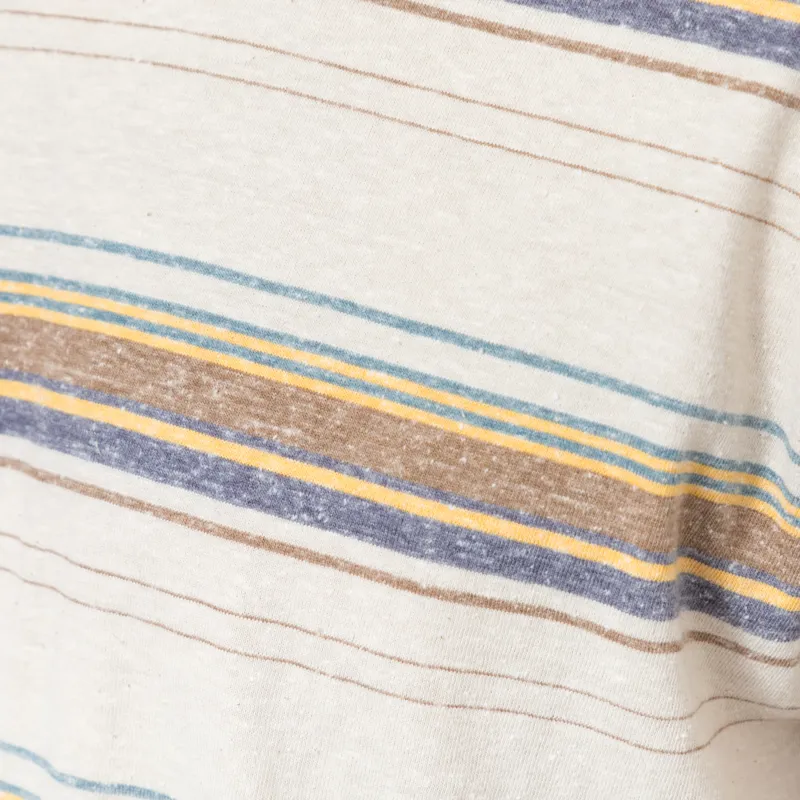 Revolution Regular Striped T Shirt Off White-3