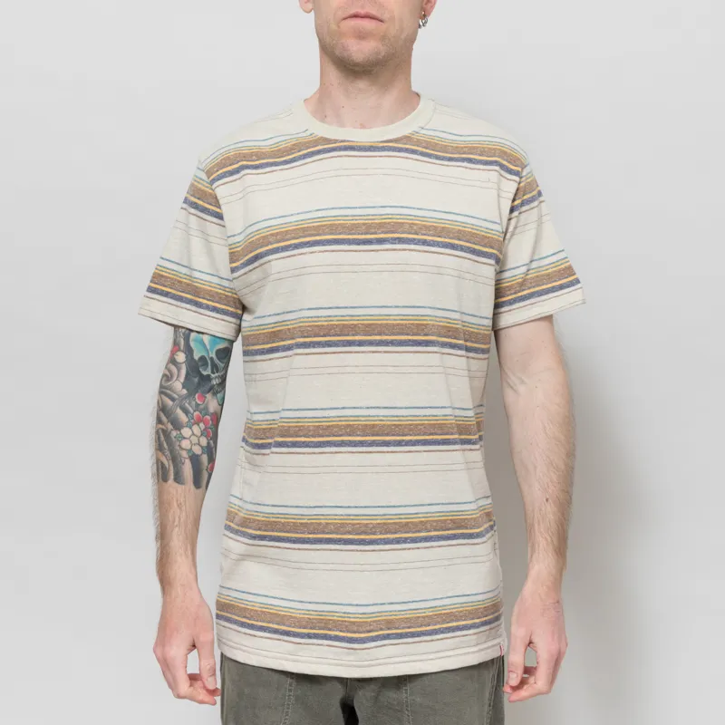 Revolution Regular Striped T Shirt Off White