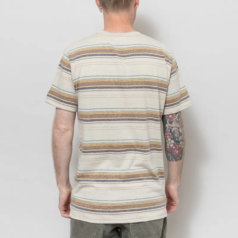Revolution Regular Striped T Shirt Off White-2