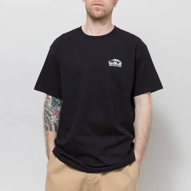 Revolution Car Printed T Shirt Black-1