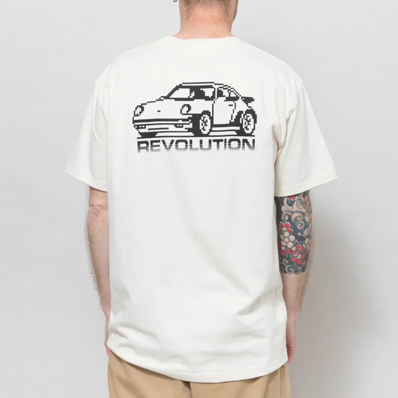 Revolution Car Printed T Shirt Off White