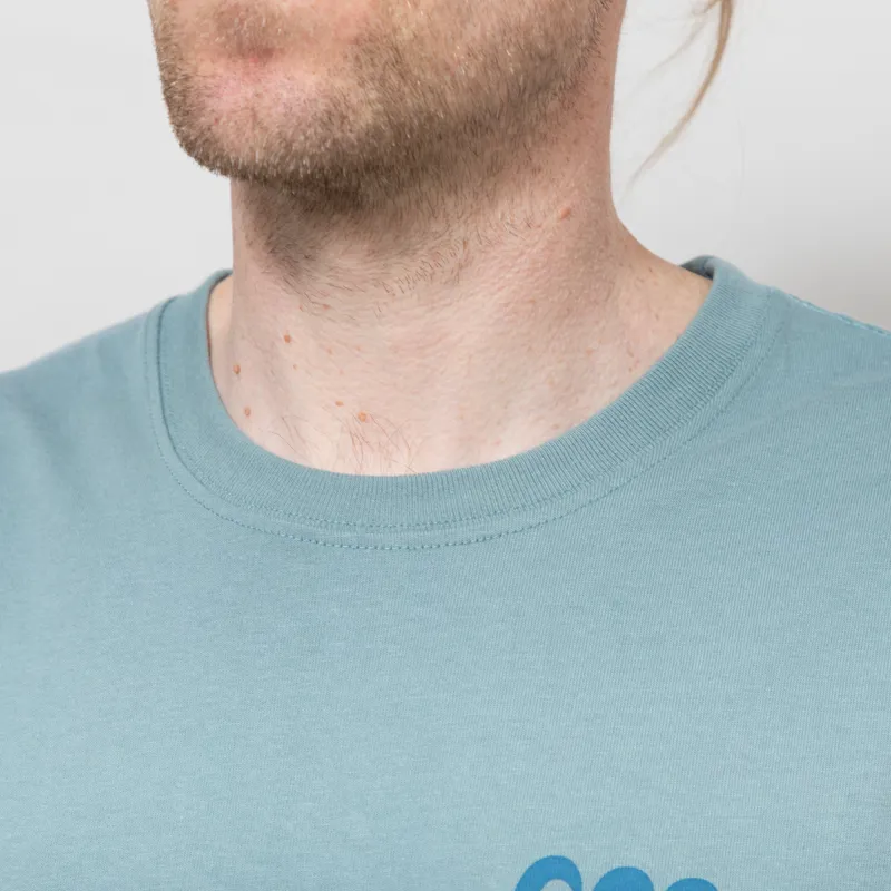 Revolution Wave Printed T Shirt Blue-4