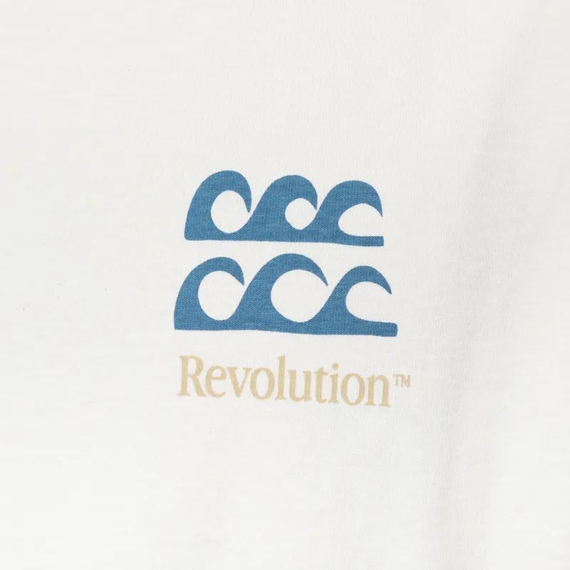 Revolution Wave Printed T Shirt Off White-4
