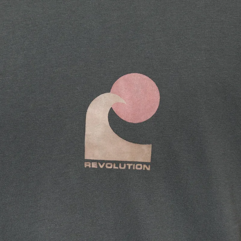Revolution Ride Waves Printed T Shirt Black-4