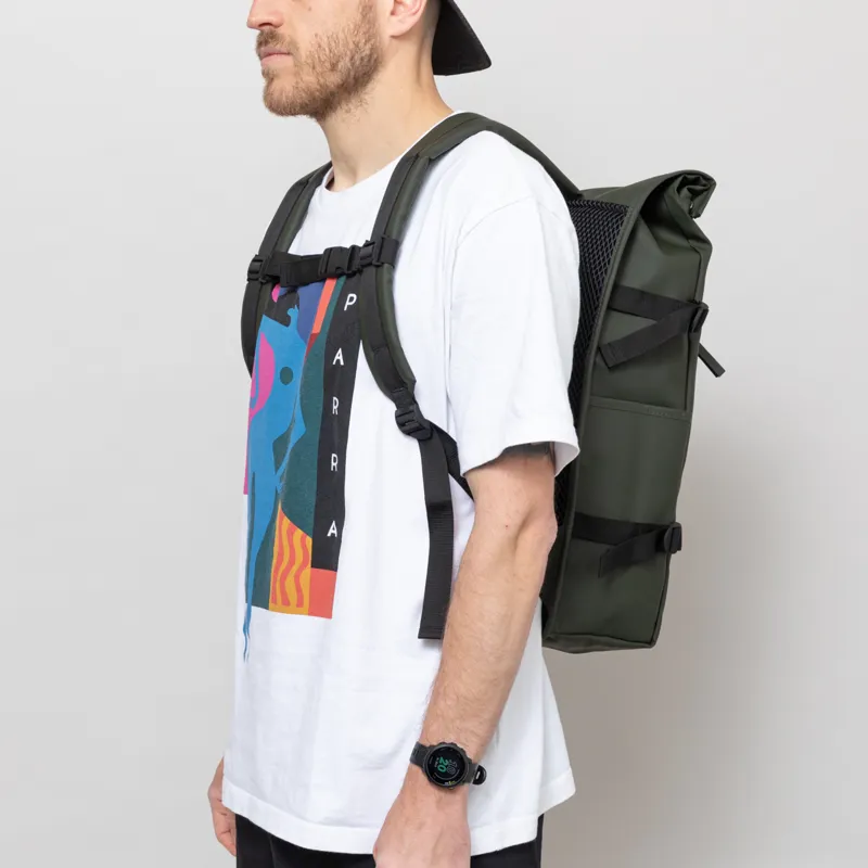 Rains Rolltop Rucksack Large Green-3