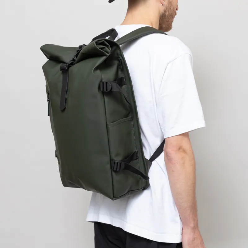 Rains Rolltop Rucksack Large Green-6