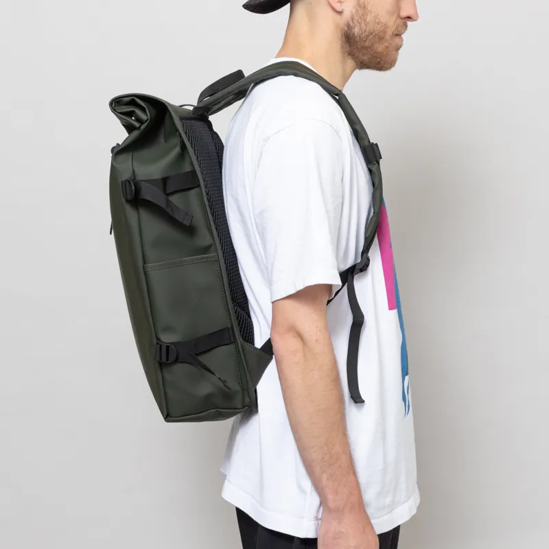 Rains Rolltop Rucksack Large Green-5
