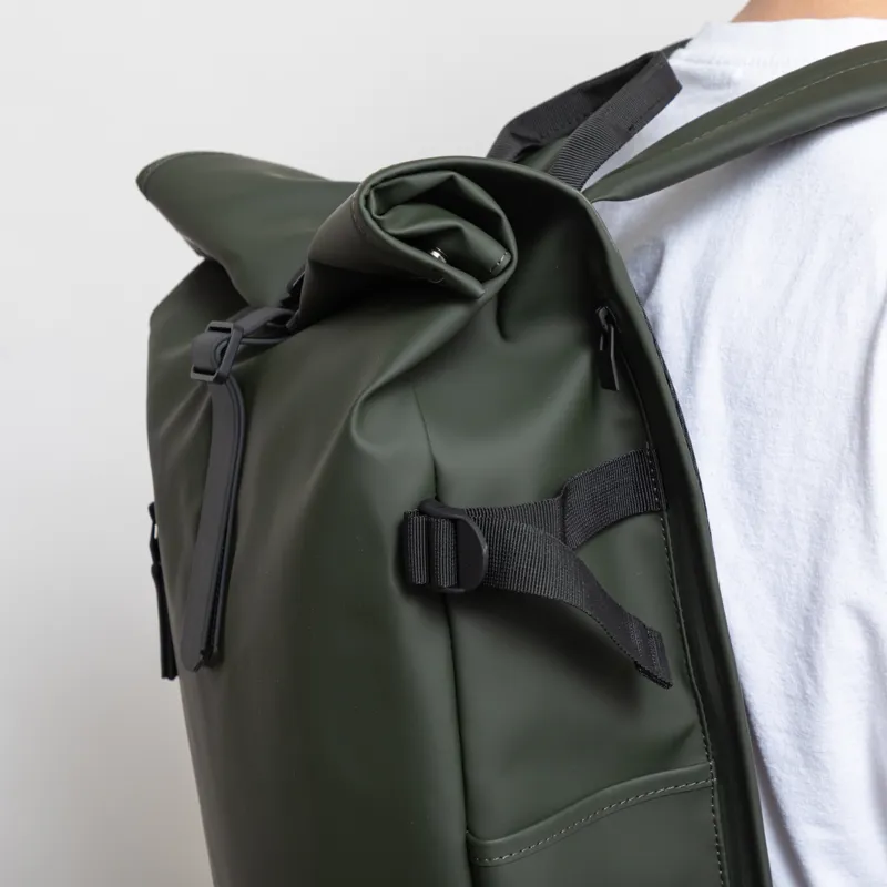Rains Rolltop Rucksack Large Green-13