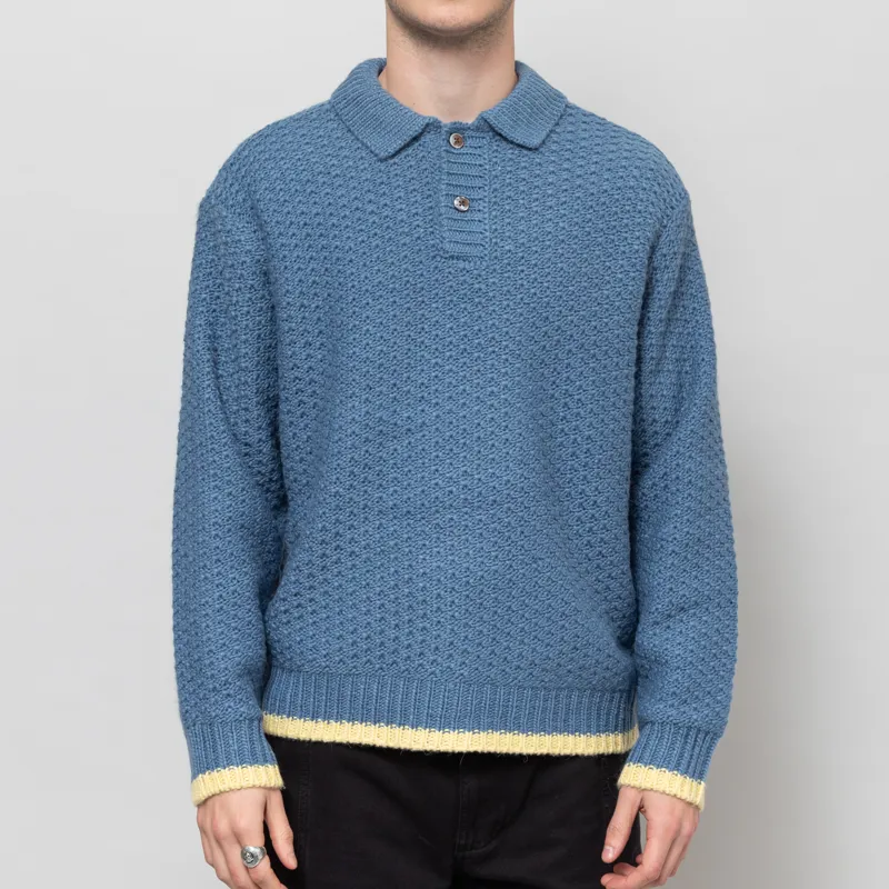Obey Loreto Polo Sweater Captains Blue Multi