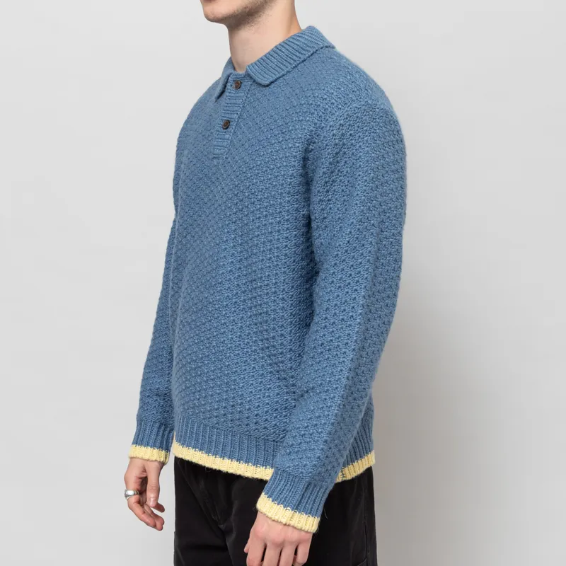 Obey Loreto Polo Sweater Captains Blue Multi-1