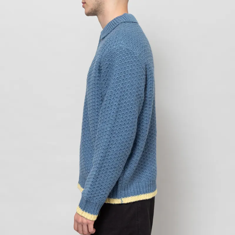 Obey Loreto Polo Sweater Captains Blue Multi-2