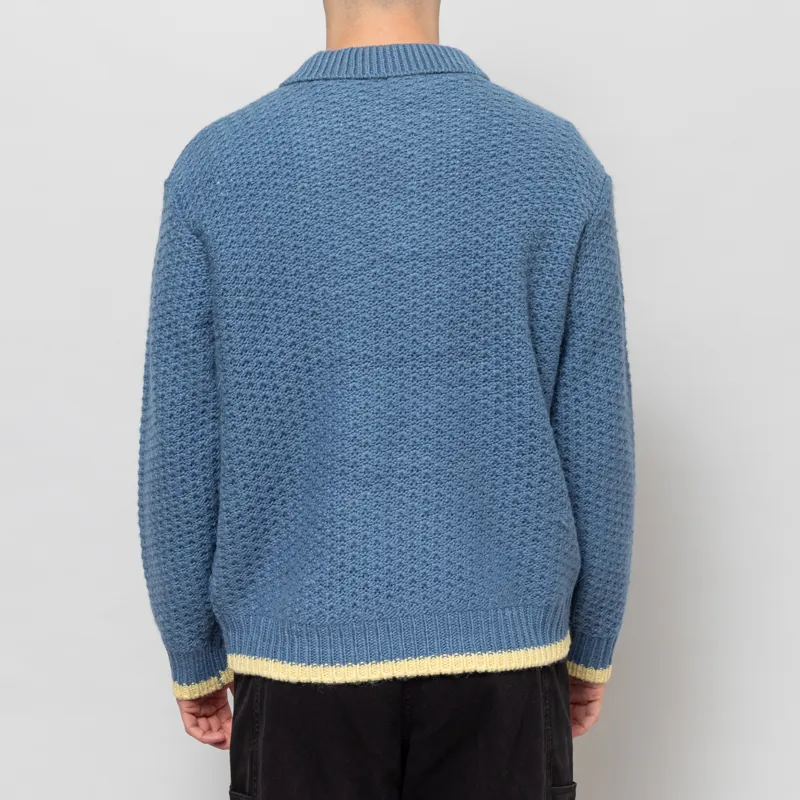 Obey Loreto Polo Sweater Captains Blue Multi-3