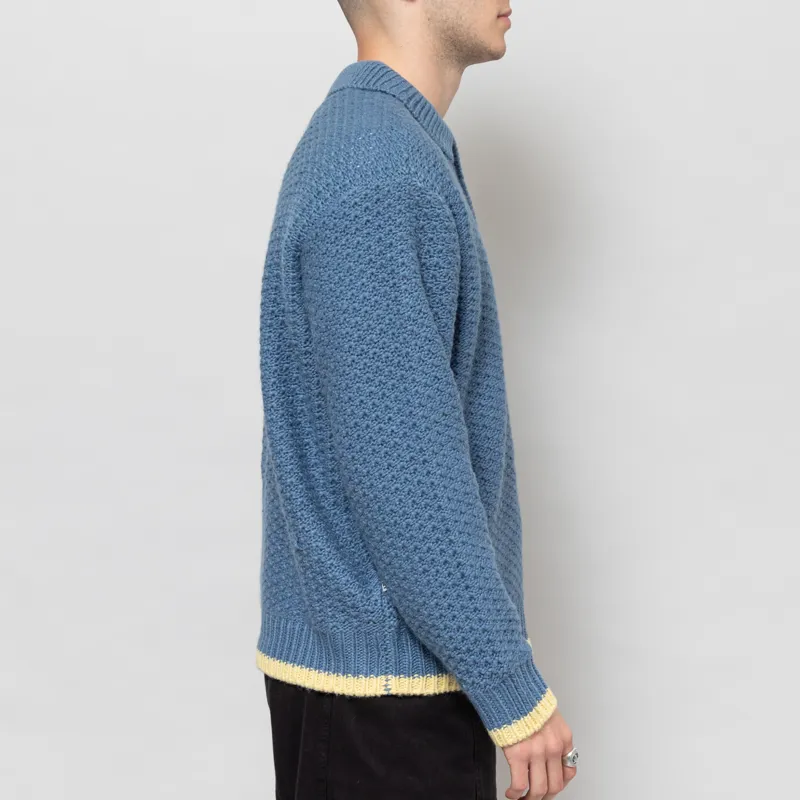 Obey Loreto Polo Sweater Captains Blue Multi-4