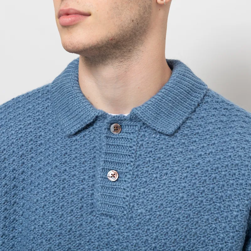 Obey Loreto Polo Sweater Captains Blue Multi-5